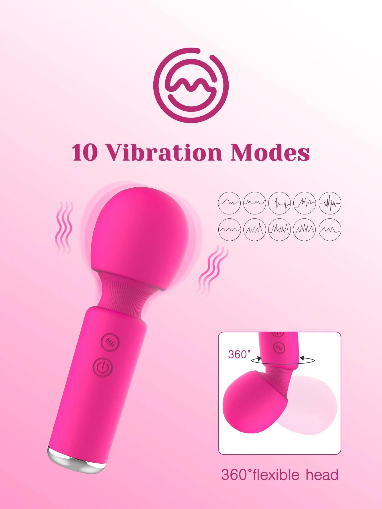 Tracy’s Dog - Tracy's Dog Mini Massage Wand Rose red