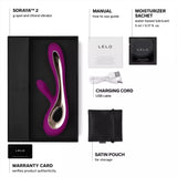 LELO SORAYA 2 Rechargeable Rabbit Vibrator Deep Rose