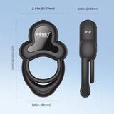 Anello App Control Vibrating Silicone Rechargeable Cock Ring with Clitoral Stimulator