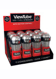 Pdx Elite Viewtube Stroker - Clear - 12 Piece/Display