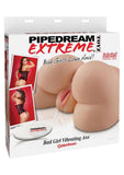 Pipedream Extreme Toyz Bad Girl Vibrating Ass Masturbator - Pussy and Butt - Flesh/Vanilla