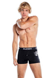 Playboy Mens Varsity Boxer Briefs - Black/White - XLarge
