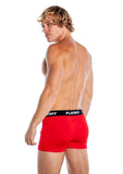 Playboy Mens Varsity Boxer Briefs - Red/White - 1xlarge