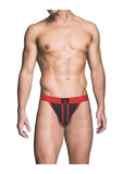 Prowler Red Ass-Less Jock - Black/Red - Large
