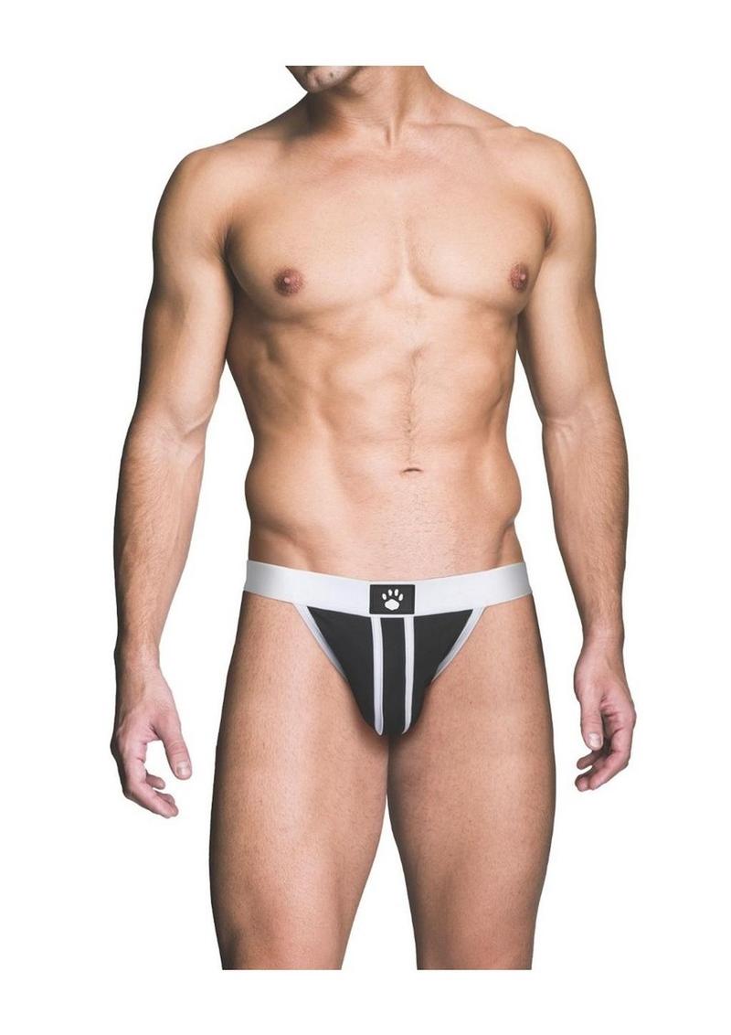 Prowler Red Ass-Less Jock - Black/White - Large