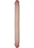 Real Skin All American Whoppers Double Dildo Dildo - Flesh/Vanilla - 18in