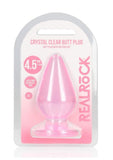 Realrock Crystal Clear Anal Plus - Clear/Pink - 4.5in