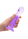 Realrock Crystal Clear Non Realistic Dildo with Suction Cup