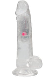Realrock Vibrating Led Wireless Rechargeable Remote Control Cock with Balls - Clear - 7in