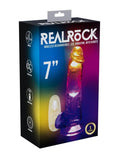 Realrock Vibrating Led Wireless Rechargeable Remote Control Cock with Balls - Clear - 7in