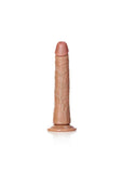 Realrock Slim Realistic Dildo with Suction Cup - Caramel - 8in