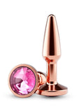 Rear Assets Chrome Tapered Anal Plug - Rose Gold - Small