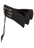 Rouge Leather Three Flap Paddle - Black