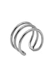Rouge Stainless Steel Triple Wire Glans Ring - Silver