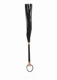 Secret Kisses Faux Leather Flogger - Black/Rose Gold