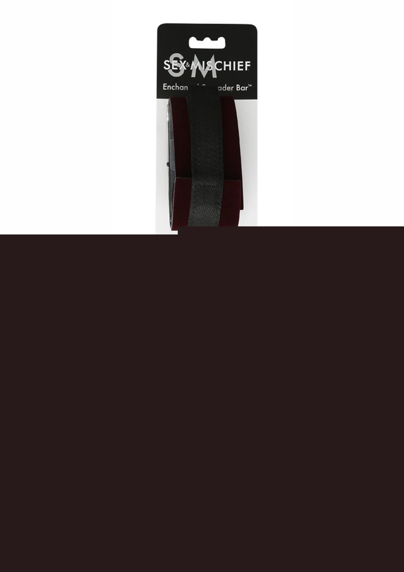 Sex and Mischief Enchanted Spreader Bar - Black/Burgundy