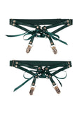Sex and Mischief Indica Laced Up Garter - Green
