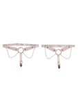 Sex and Mischief Peaches N Creame Garters - Rose Gold