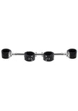 Strict Leather Adjustable Swiveling Spreader Bar with Leather Cuffs