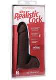 The Realistic Cock Ultraskyn Dildo - Black - 8in