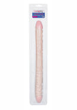 Vanilla Duo Veined Double Dildo - Ivory/Vanilla - 18in
