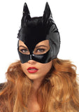 Vinyl Cat Woman Mask - Black - One Size