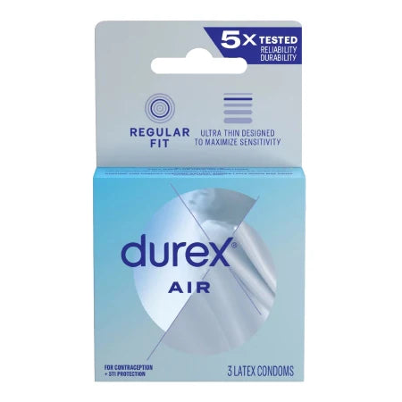 Durex Air Lubricated Extra Thin Latex Condoms