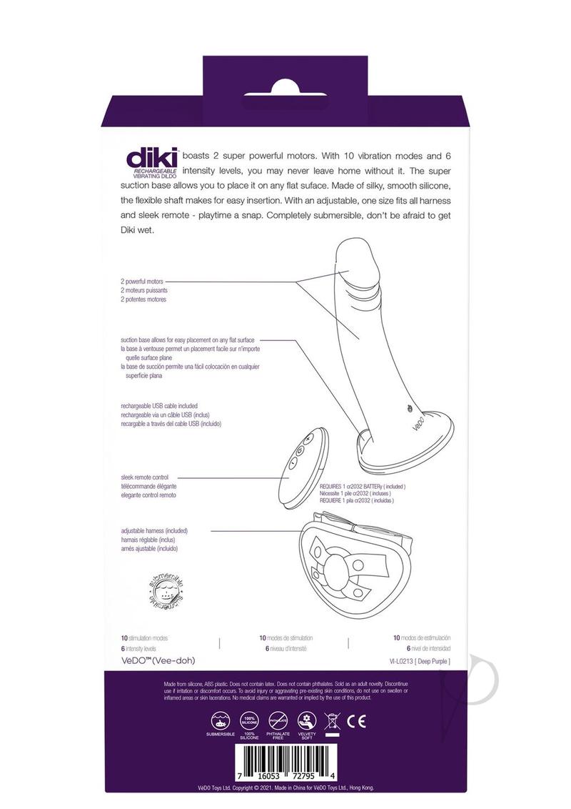 Diki Vibrating Dildo W/harness