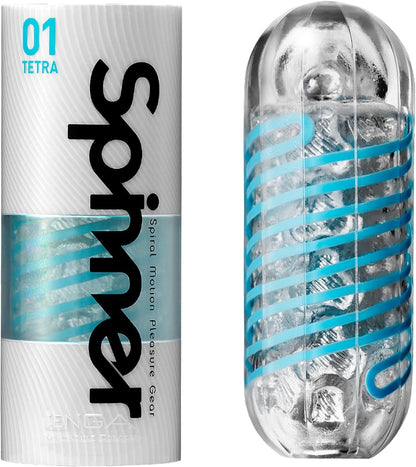 TENGA Spinner Cup Men Masturbator, Reusable Spiral Motion, SPN-00 Tetra