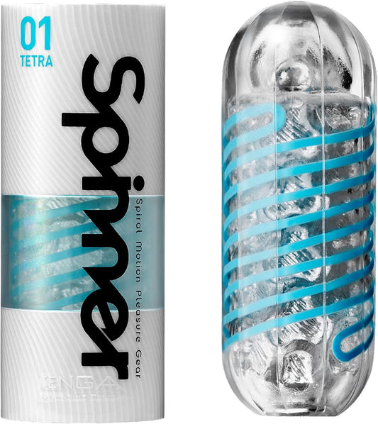 TENGA Spinner Cup Men Masturbator, Reusable Spiral Motion, SPN-00 Tetra