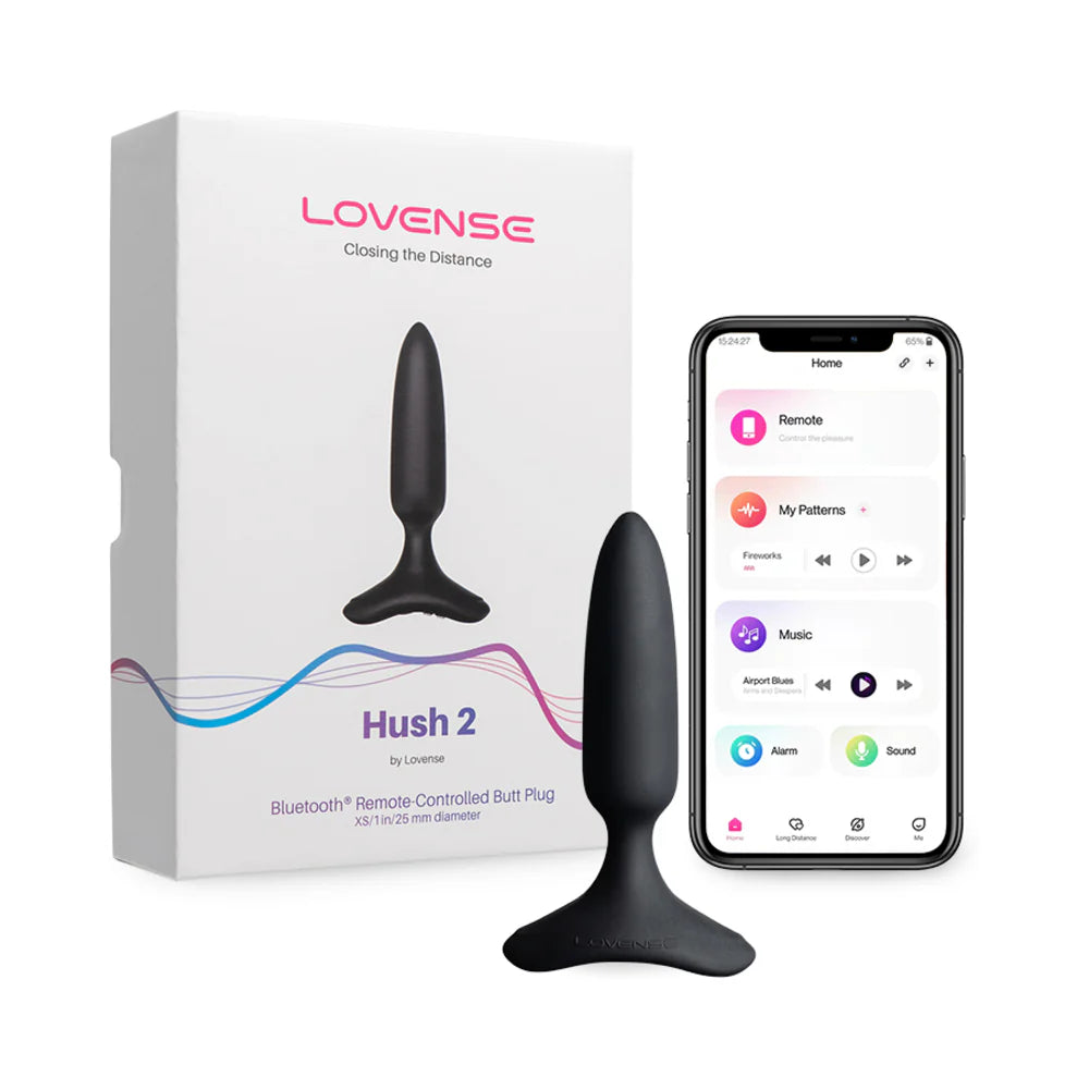 Lovense Hush 2 (Remote-Control Vibrating Butt Plug for Public & Long Distance Play)