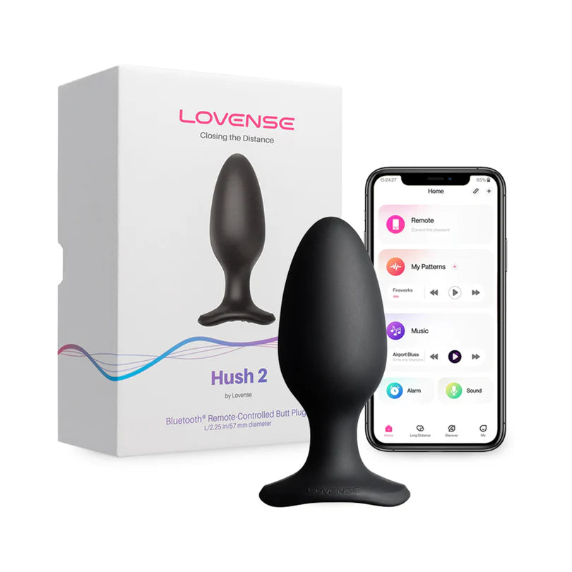 Lovense Hush 2 (Remote-Control Vibrating Butt Plug for Public & Long Distance Play)