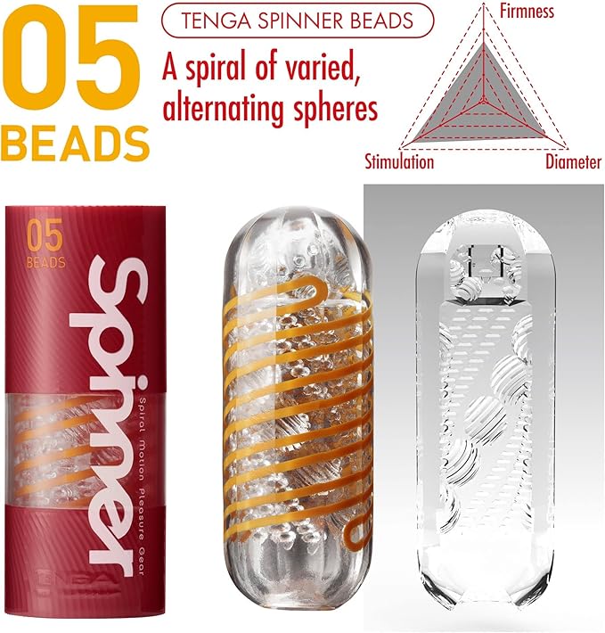 TENGA Spinner SPN-005 Beads Reusable Spiral-Motion Male Masturbator