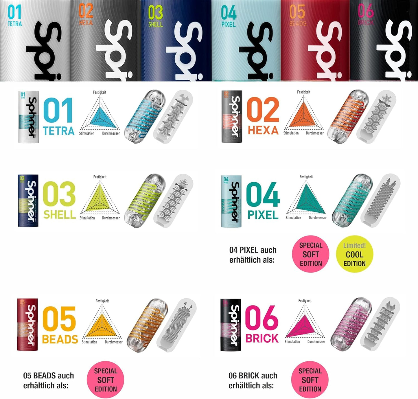 TENGA SPINNER SPN-003 Shell Reusable Spiral-Motion Male Masturbator