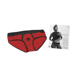 SpareParts Tomboi Nylon Briefs Harness Red/Black Size L