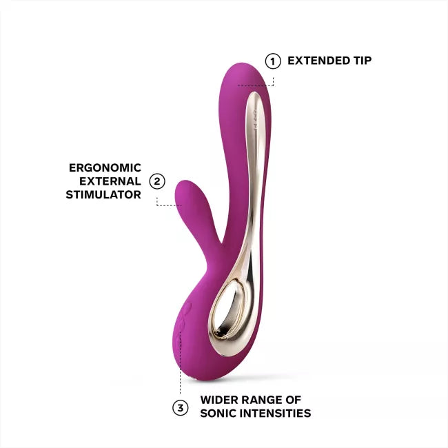 LELO SORAYA 2 Rechargeable Rabbit Vibrator Deep Rose