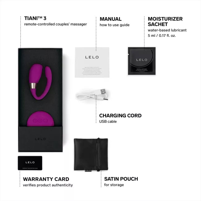 LELO TIANI 3 Rechargeable Dual Stimulation Couples Vibrator With Remote