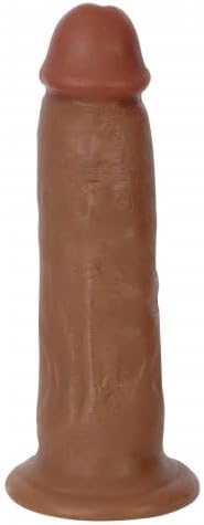 realistic silicone dildo with suction cup 7"