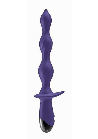 Ass-Sation Deep Dive Contoured Wand Rechargeable Silicone Anal Probe - Purple