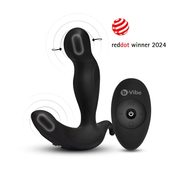 b-Vibe 360 Rotating and Vibrating Remote Control Plug - Black
