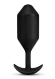 B-Vibe Vibrating Snug Plug Rechargeable Silicone Anal Plug - Black - XXLarge