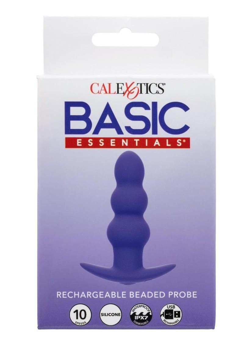 Basic Essentials Rechargeable Beaded Probe - Purple
