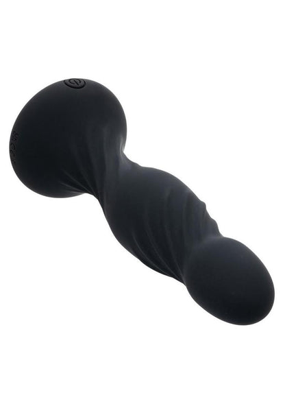 Deep Stud Rechargeable Silicone Reverberating Probe - Black