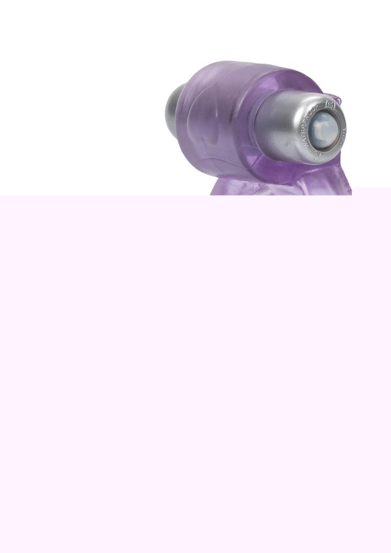 Double Diver Vibrating Enhancer with Flexible Penetrator 3 Speed Removable Bullet - Clear