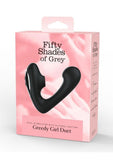 Fifty Shades Of Grey Greedy Girl Duet Rechargeable Silicone Dual Stimulator - Black