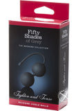 Fifty Shades Of Grey Tighten and Tense Silicone Jiggle Balls - Black