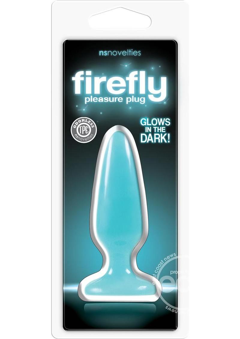 Firefly Pleasure Plug Butt Plug - Blue/Glow In The Dark