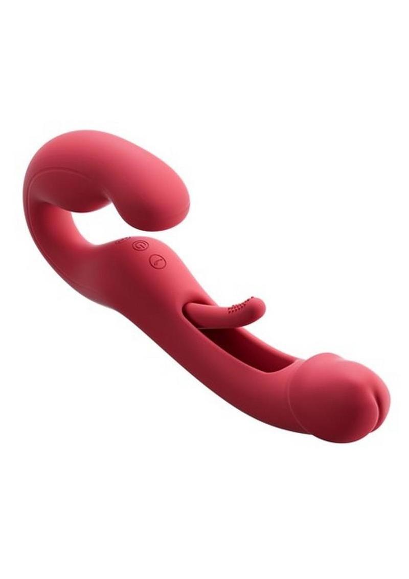 Harmony Duo App-Controlled Rechargeable Silicone Strapless Strap-On