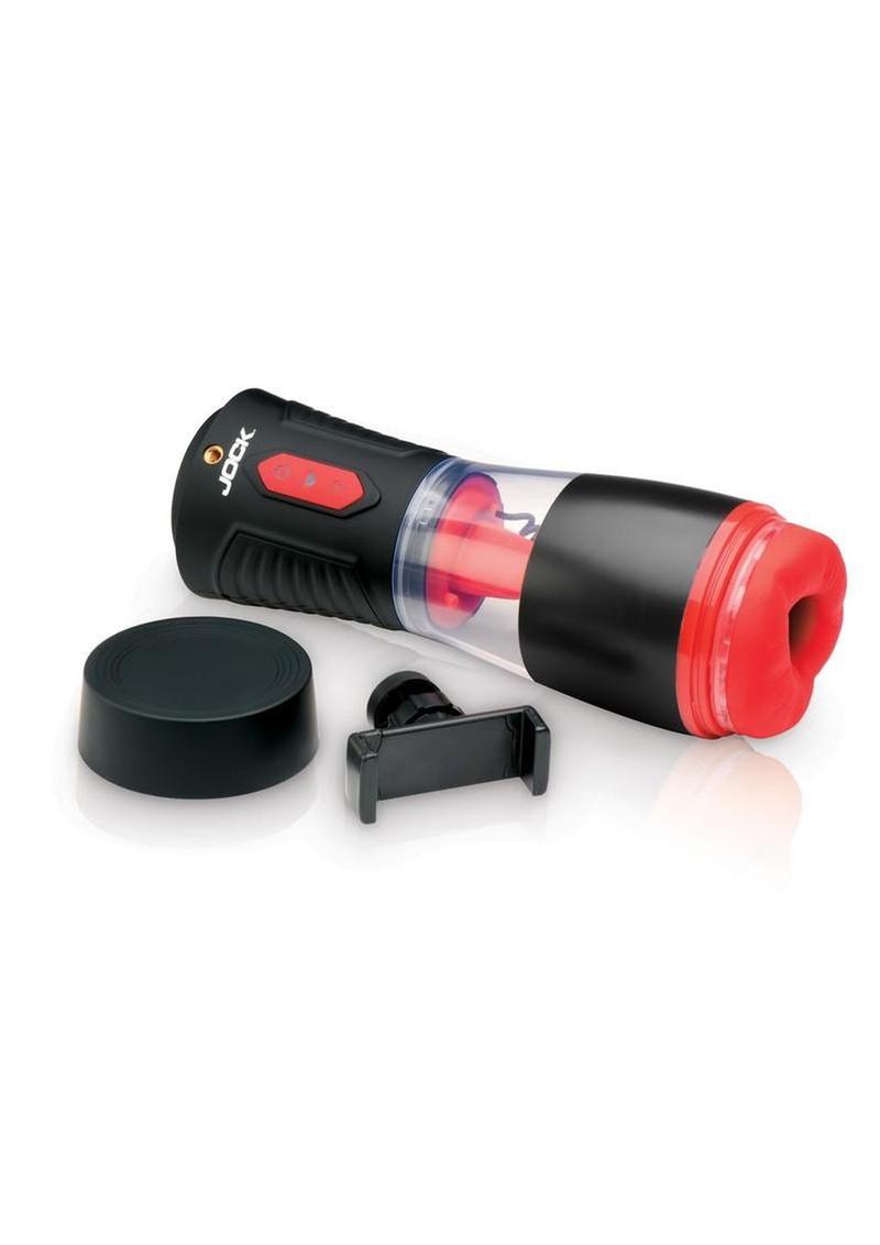 Jock Blow Job Sucking Licking and Vibrating Rechargeable Masturbator