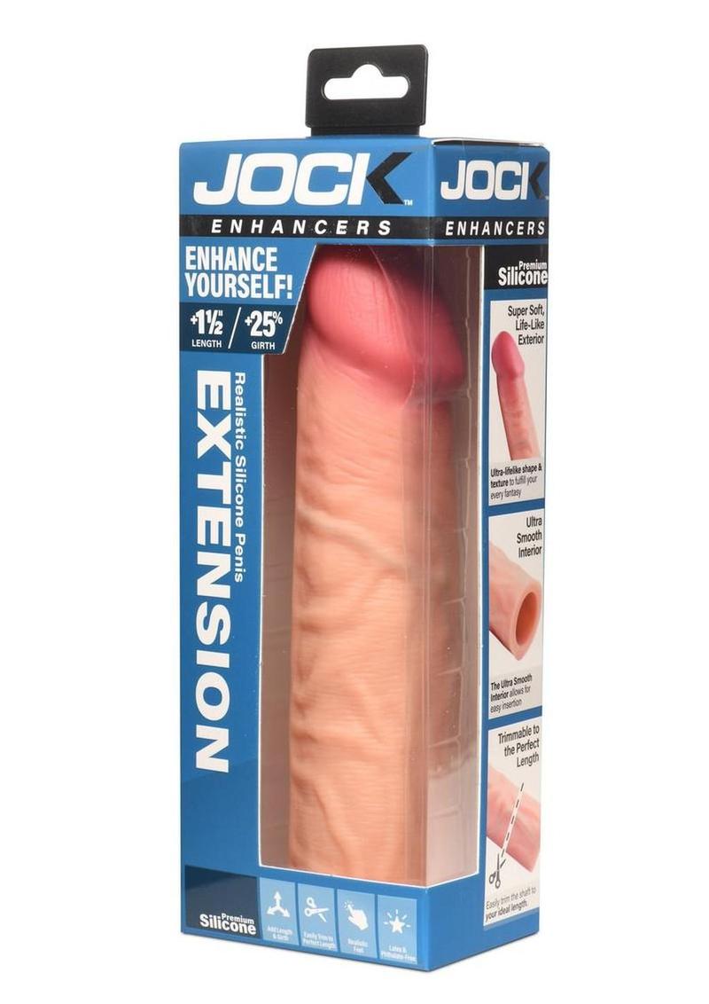 Jock Enhancers Silicone Penis Extension Sleeve - Vanilla - 1.5in